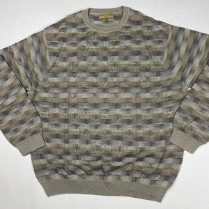 Tricots St. Rafael Sweater Men's XL Mercerized Cotton Abstract Cosby Dad Grandpa